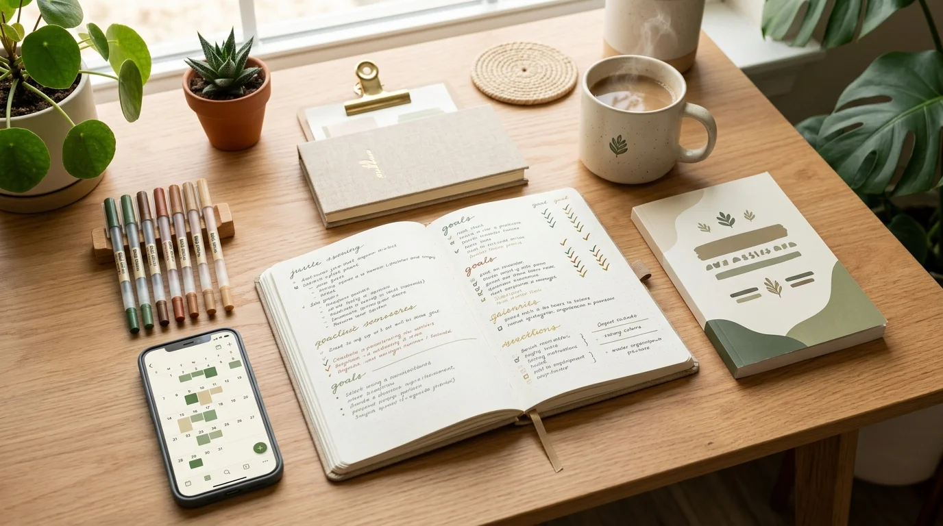 Teen coaching goals journal and planning tools for life skills development